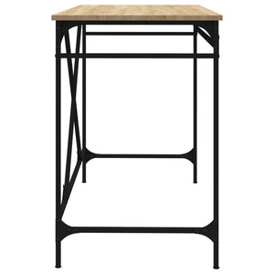 vidaXL Schreibtisch Sonoma-Eiche 100x50x75 cm Holzwerkstoff und Eisen