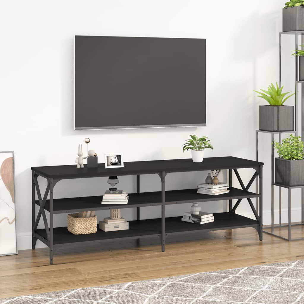 vidaXL TV-Schrank Schwarz 140x40x50 cm Holzwerkstoff