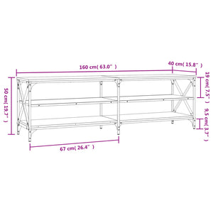 vidaXL TV-Schrank Sonoma-Eiche 160x40x50 cm Holzwerkstoff