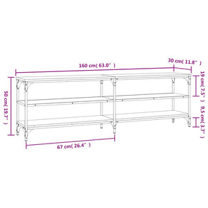 vidaXL TV-Schrank Braun Eichen-Optik 160x30x50 cm Holzwerkstoff