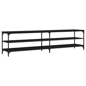 vidaXL TV-Schrank Schwarz 200x30x50 cm Holzwerkstoff und Metall