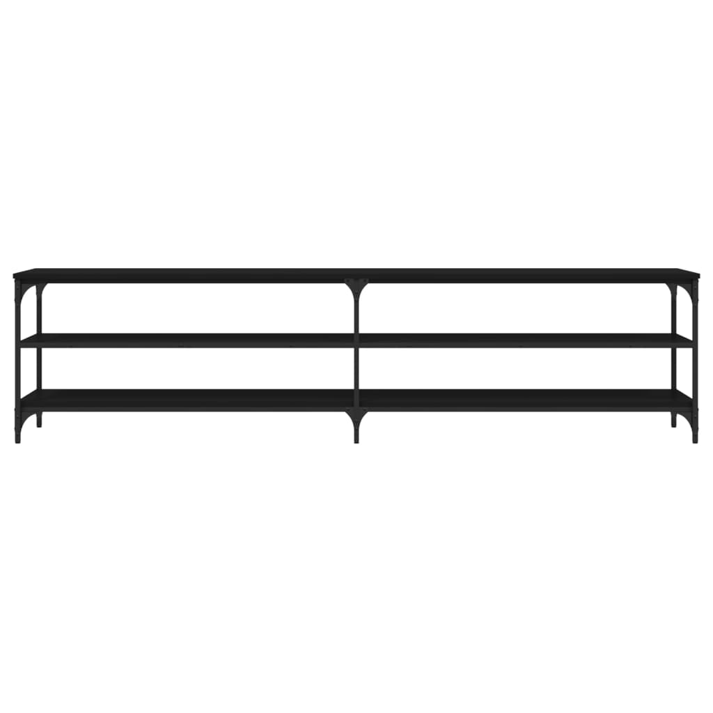 vidaXL TV-Schrank Schwarz 200x30x50 cm Holzwerkstoff und Metall