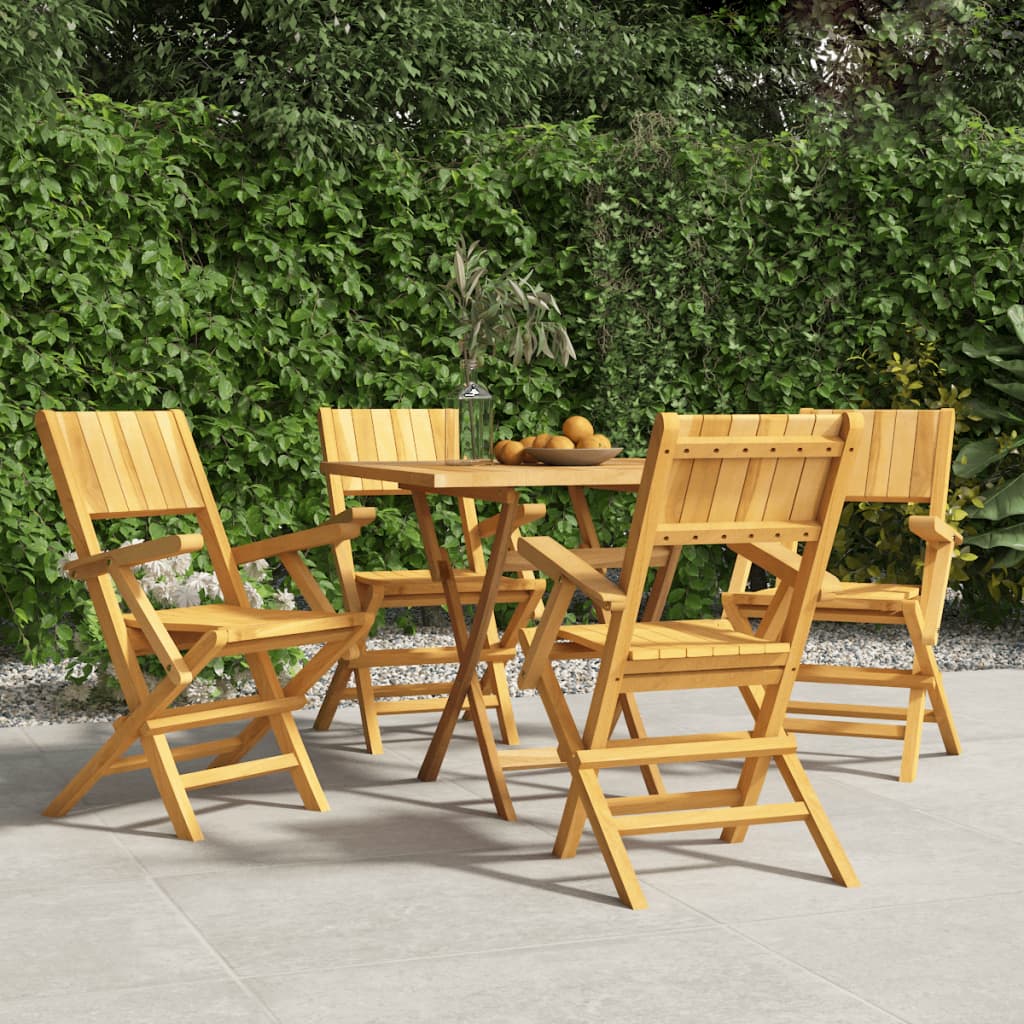 Gartenstühle 4 Stk. Klappbar 55x61x90 cm Massivholz Teak Stilecasa