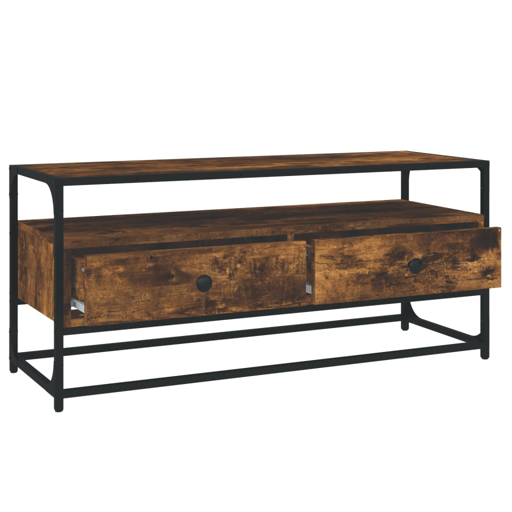 vidaXL TV-Schrank Räuchereiche 100x35x45 cm Holzwerkstoff