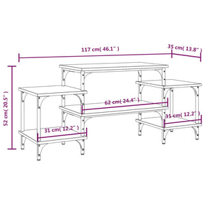 TV-Schrank Grau Sonoma 117x35x52 cm Holzwerkstoff Stilecasa