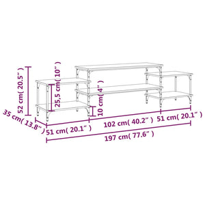 vidaXL TV-Schrank Sonoma-Eiche 197x35x52 cm Holzwerkstoff