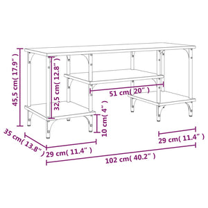 vidaXL TV-Schrank Schwarz 102x35x45,5 cm Holzwerkstoff