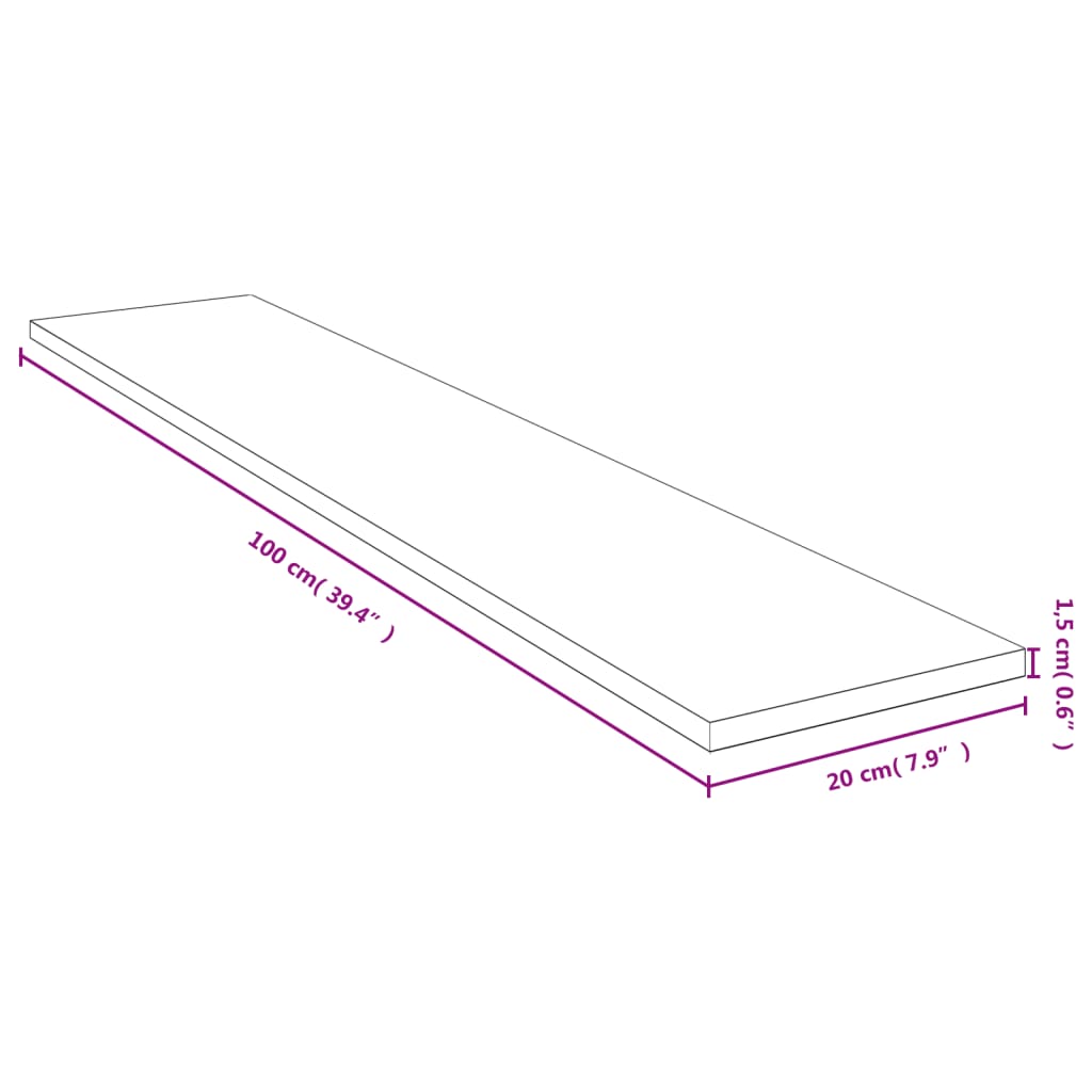 Wandregal 100x20x1,5 cm Bambus Stilecasa