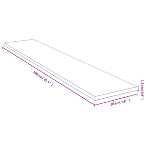 Wandregal 100x20x1,5 cm Bambus Stilecasa