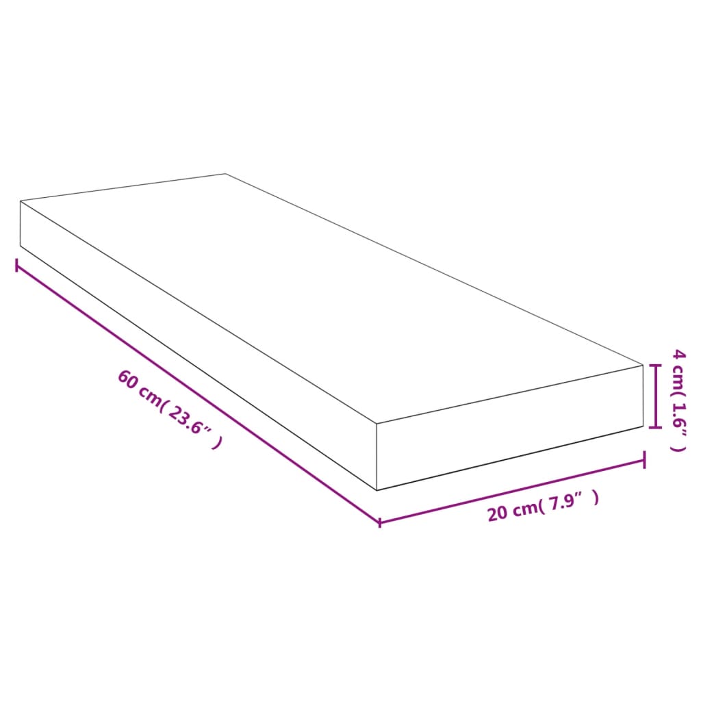 vidaXL Wandregal 60x20x4 cm Bambus