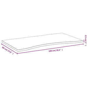 vidaXL Schreibtischplatte 100x60x2,5 cm Bambus