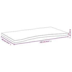 Schreibtischplatte 110x60x4 cm Bambus Stilecasa