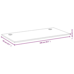 vidaXL Schreibtischplatte 100x50x1,5 cm Bambus