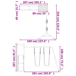 vidaXL Spielturm Imprägniertes Kiefernholz