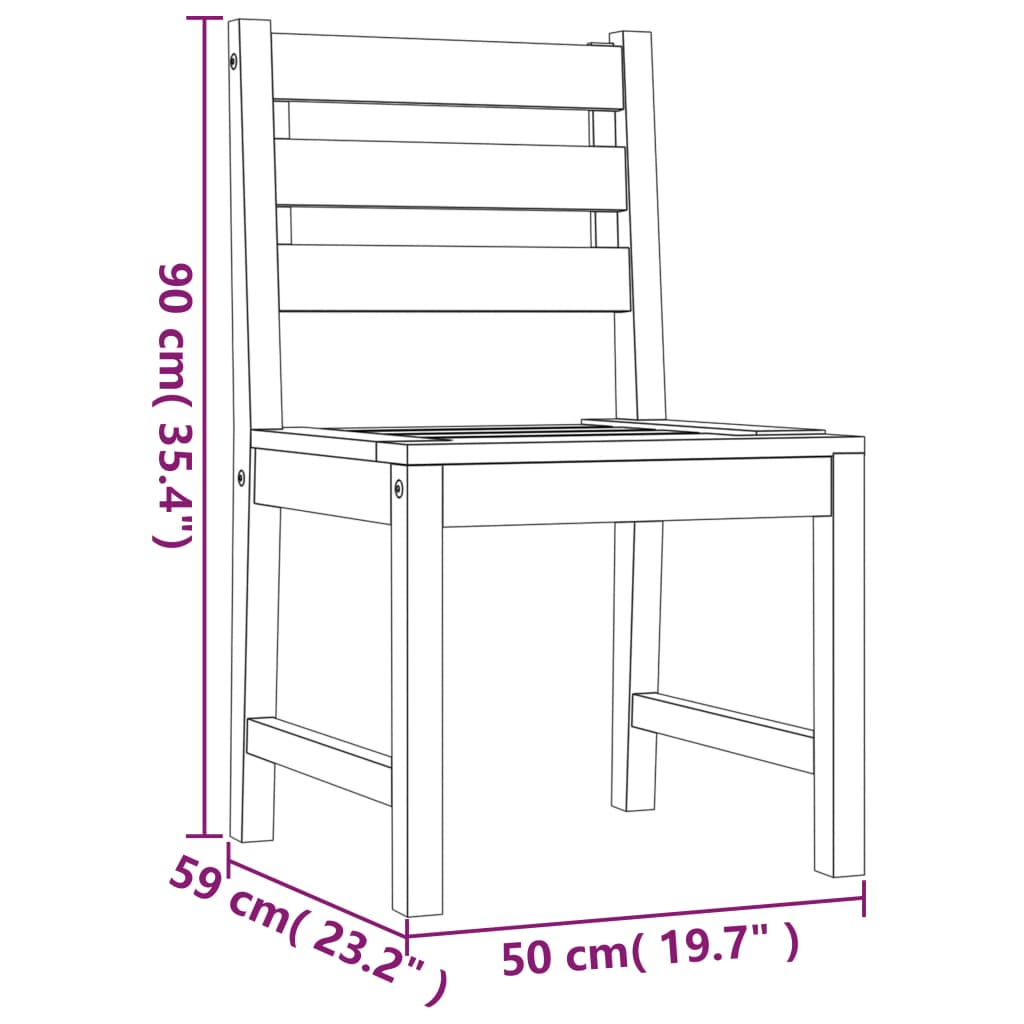 Gartenstühle 6 Stk. Massivholz Teak Stilecasa