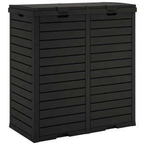 vidaXL Outdoor-Mülltonne Schwarz 78x41x86 cm Polypropylen