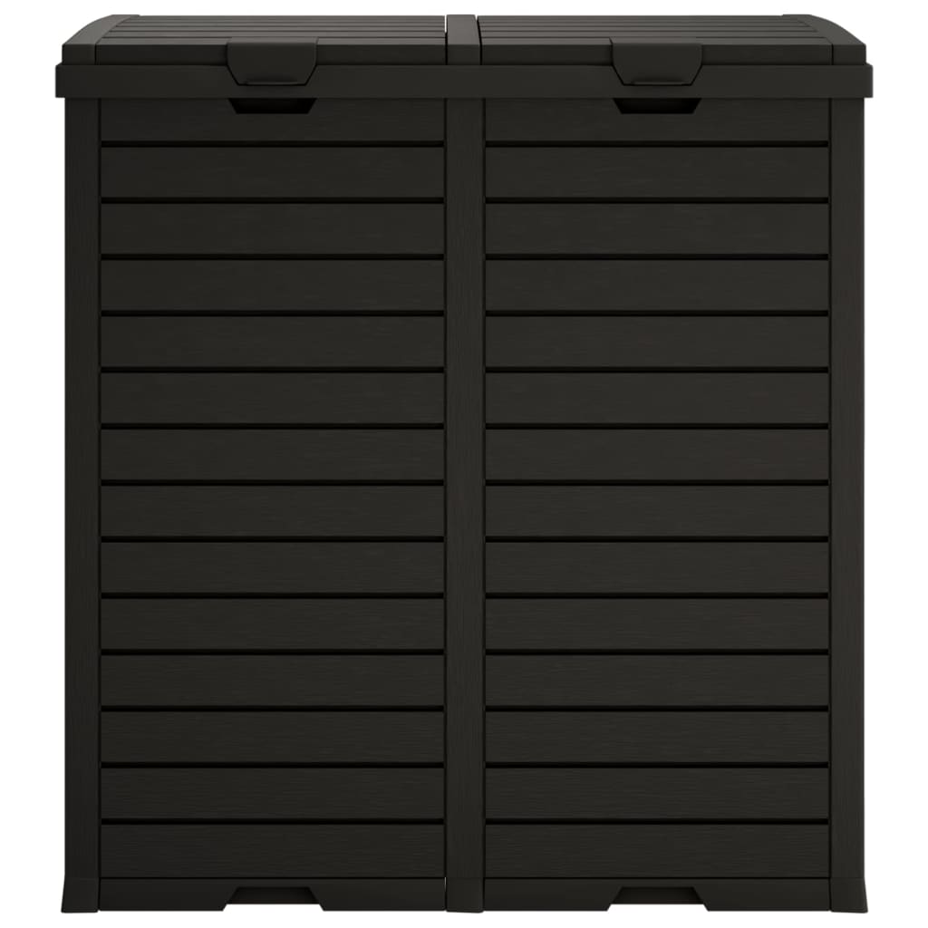 vidaXL Outdoor-Mülltonne Schwarz 78x41x86 cm Polypropylen