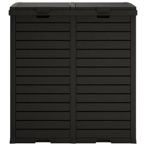 vidaXL Outdoor-Mülltonne Schwarz 78x41x86 cm Polypropylen