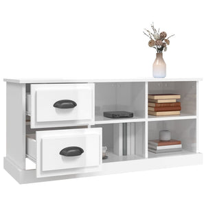 vidaXL TV-Schrank Hochglanz-Weiß 102x35,5x47,5 cm Holzwerkstoff