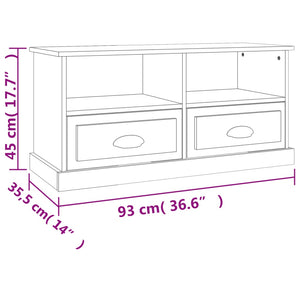 vidaXL TV-Schrank Betongrau 93x35,5x45 cm Holzwerkstoff