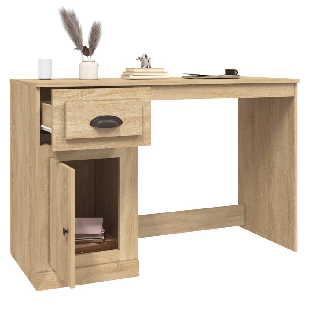 Schreibtisch mit Schublade Sonoma-Eiche 115x50x75 cm Stilecasa