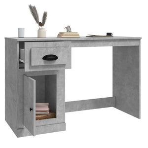 vidaXL Schreibtisch mit Schublade Betongrau 115x50x75 cm Holzwerkstoff