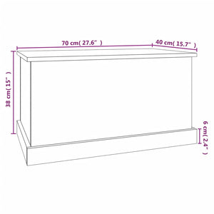 vidaXL Truhe Weiß 70x40x38 cm Holzwerkstoff