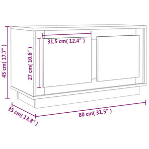 TV-Schrank Betongrau 80x35x45 cm Holzwerkstoff Stilecasa