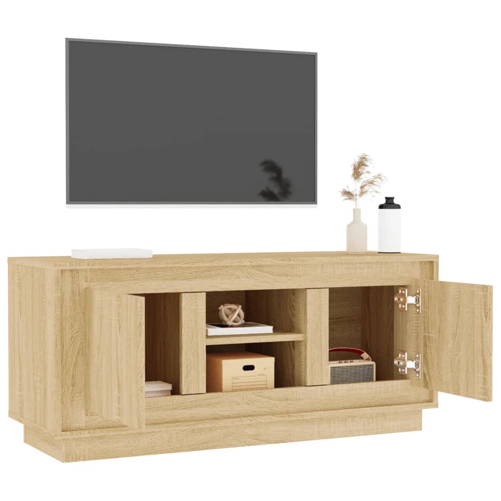 vidaXL TV-Schrank Sonoma-Eiche 102x35x45 cm Holzwerkstoff