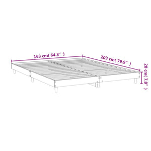 Bettgestell Räuchereiche 160x200 cm Holzwerkstoff Stilecasa