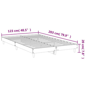 Bettgestell Grau Sonoma 120x200 cm Holzwerkstoff Stilecasa