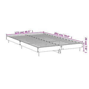 vidaXL Bettgestell ohne Matratze Braun Eiche 120x200 cm Holzwerkstoff