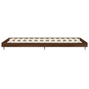 vidaXL Bettgestell ohne Matratze Braun Eiche 75x190 cm Holzwerkstoff