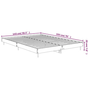 Bettgestell Schwarz 140x190 cm Holzwerkstoff Stilecasa