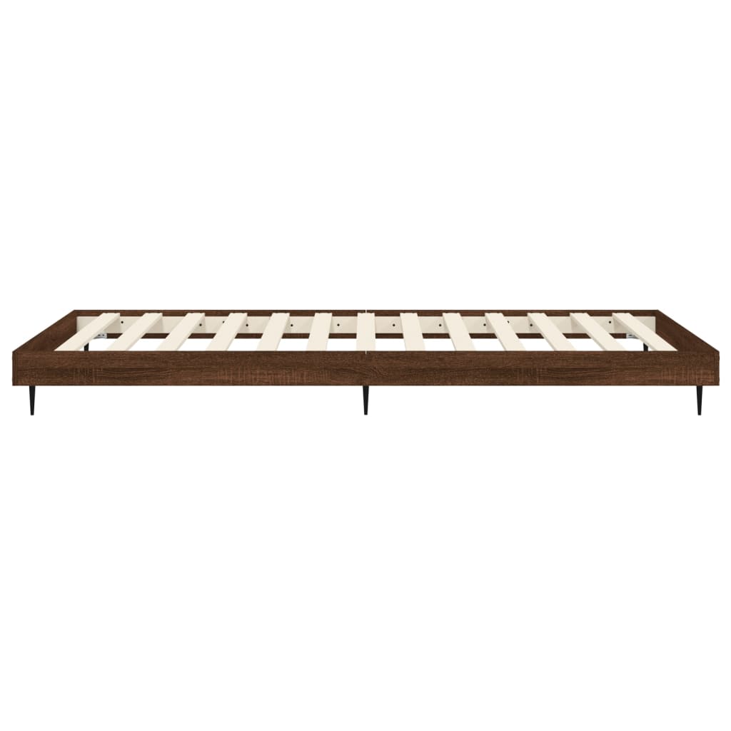 vidaXL Bettgestell ohne Matratze Braun Eiche 90x190 cm Holzwerkstoff