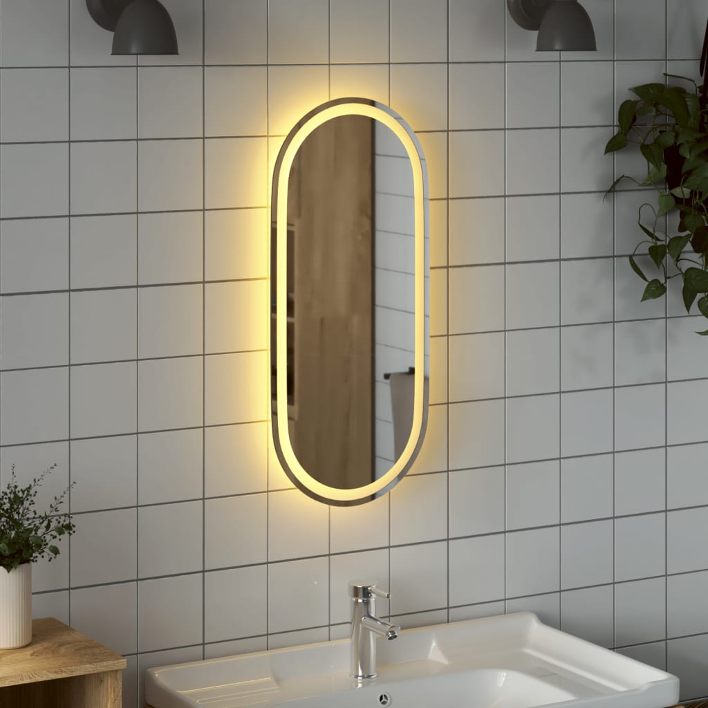 LED-Badspiegel 80x35 cm Oval