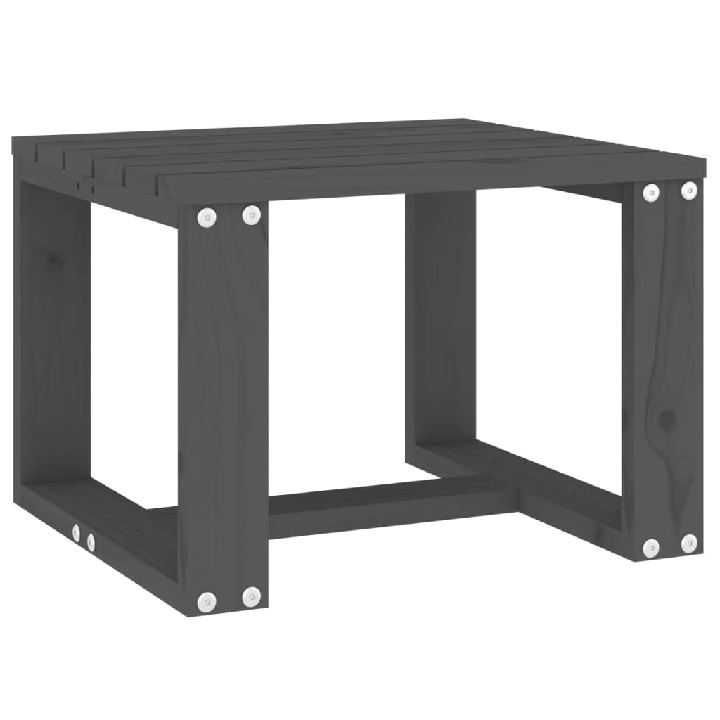 Garten-Beistelltisch Grau 40x38x28,5 cm Massivholz Kiefer