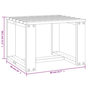 Garten-Beistelltisch Grau 40x38x28,5 cm Massivholz Kiefer