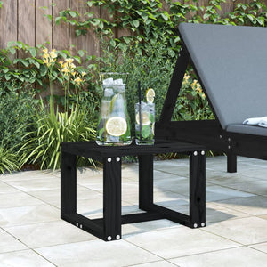 Garten-Beistelltisch Schwarz 40x38x28,5 cm Massivholz Kiefer