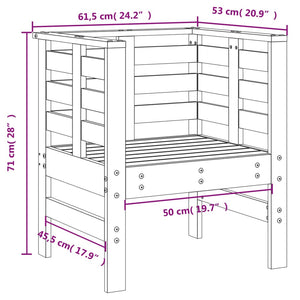 Gartenstühle 2 Stk. 61,5x53x71 cm Massivholz Douglasie