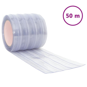 vidaXL Türvorhang Transparent 200x1,6 mm 50 m PVC