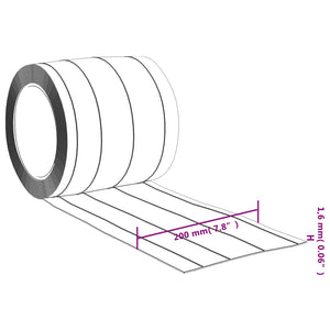 vidaXL Türvorhang Transparent 200x1,6 mm 50 m PVC