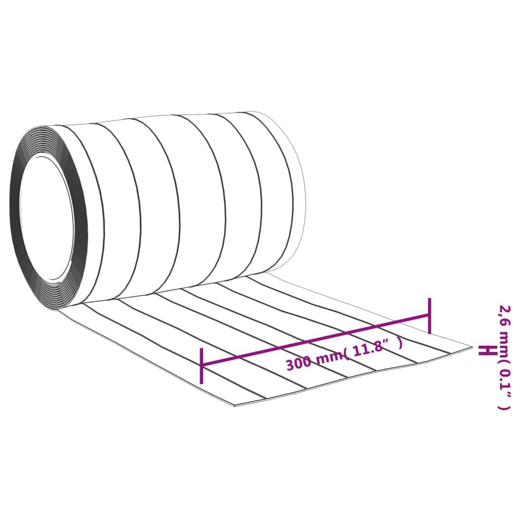 Türvorhang Transparent 300x2,6 mm 25 m PVC Stilecasa