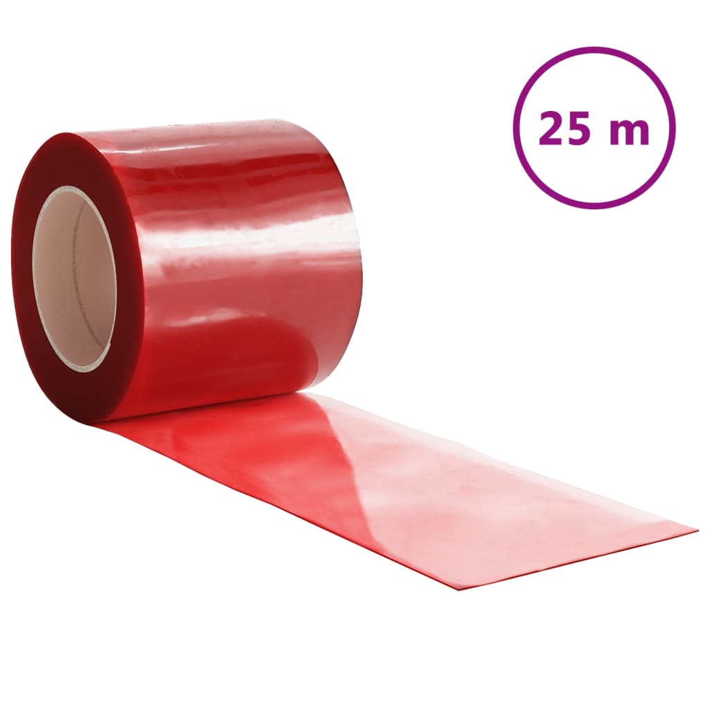 vidaXL Türvorhang Rot 200x1,6 mm 25 m PVC