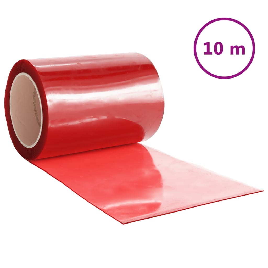 vidaXL Türvorhang Rot 300x2,6 mm 10 m PVC