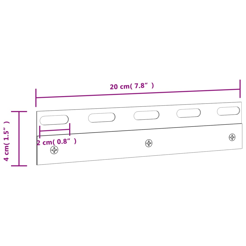 vidaXL Klemmleisten 6 Stk. Silbern 20 cm Edelstahl