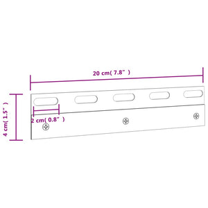 vidaXL Klemmleisten 6 Stk. Silbern 20 cm Edelstahl