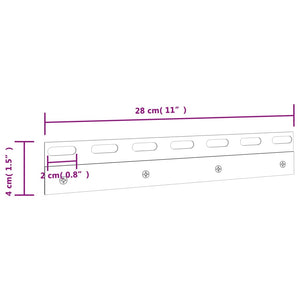 vidaXL Klemmleisten 4 Stk. Silbern 28 cm Edelstahl