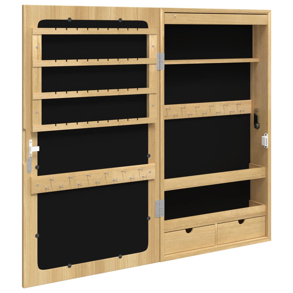 vidaXL Spiegel-Schmuckschrank mit LED-Beleuchtung Wandmontage