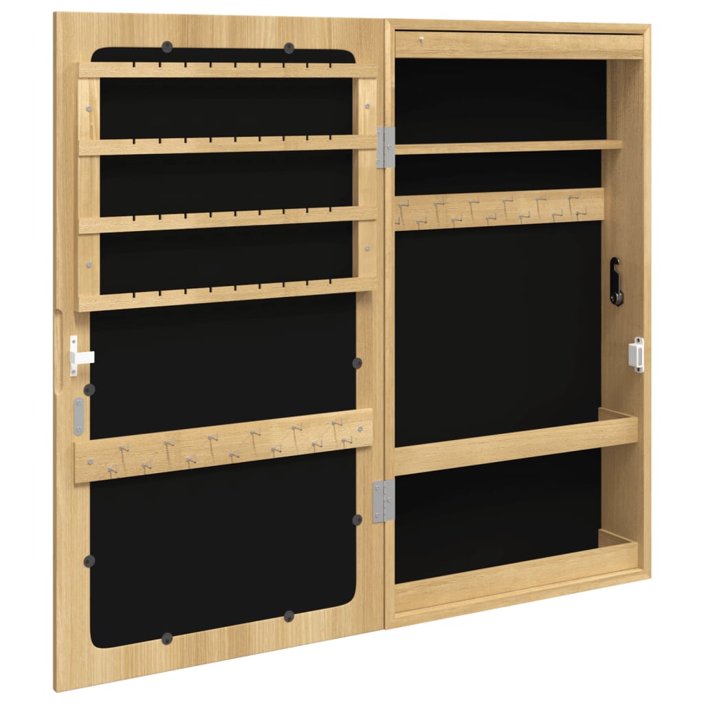 vidaXL Spiegel-Schmuckschrank mit LED-Beleuchtung Wandmontage